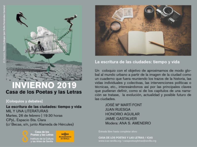 La Casa de los Poetas y las Letras acoge un coloquio que abordará cómo se escriben las ciudades y su evolución a lo largo del tiempo