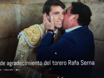 Rafael Serna Lirola agradece todas las muestras de cariño recibida tras la perdida de su padre