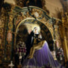 Una Estampa inédita del altar de la Hermandad de la Soledad en el tabernáculo  de las Almas Benditas del Purgatorio en la parroquia de Alcalá del Río.