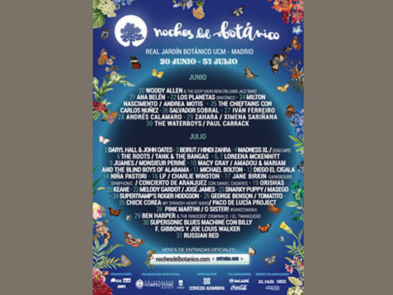 Noches Del Botánico cierra el  cartel de su IV Edición