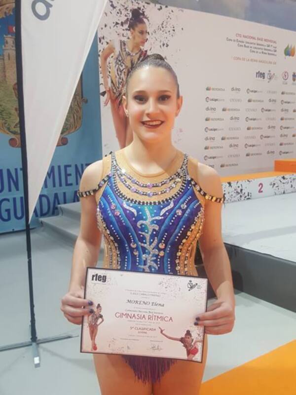 Elena Moreno La O obtiene un quinto puesto en el campeonato de España juvenil de gimnasia rítmica