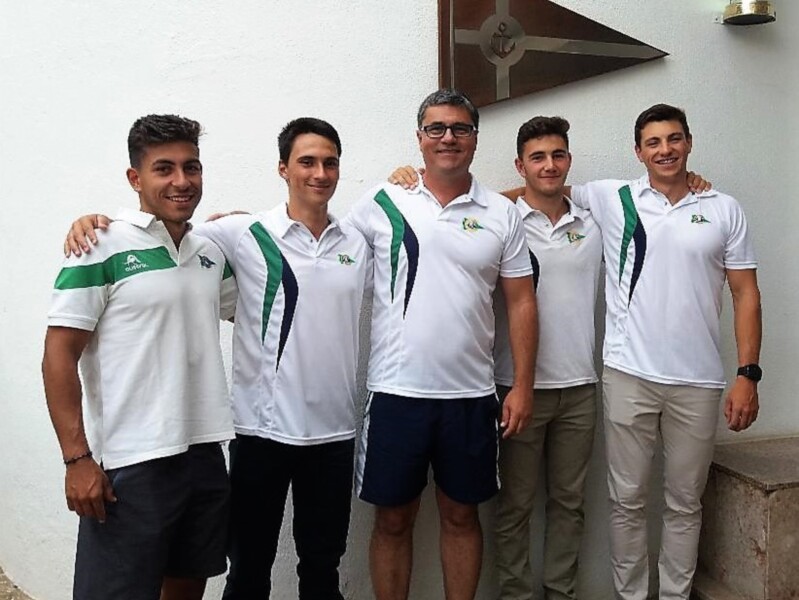 Quinteto del Club Náutico Sevilla en la selección española de piragüismo