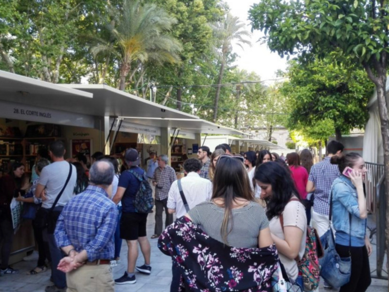Viernes 31 de mayo en la Feria del Libro de Sevilla 2019.