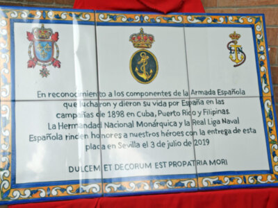 La R.L.N.E. en Sevilla participó en el acto homenaje a los caídos de la Armada en 1898
