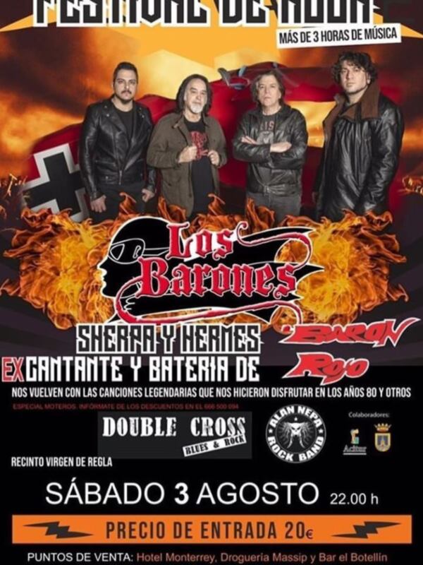 Este sábado llega a Chipiona el rock que hizo época con Los Barones, la banda del vocalista y el batería de los legendarios Barón Rojo