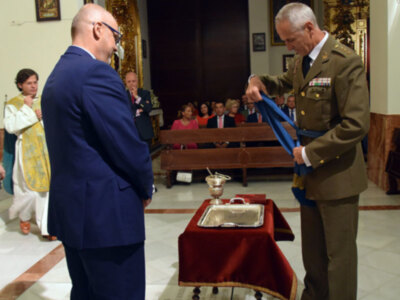 Ofrenda de la faja de Estado Mayor del Coronel D. José Luis del Corral Gonzalo.