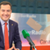 El presidente de la Junta, Juanma Moreno, este lunes en Canal Sur Radio