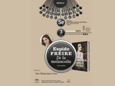 Espido Freire presenta mañana a las 19,30 horas, en la Biblioteca Infanta Elena de Sevilla, su libro ‘De la melancolía’ (editorial Planeta).