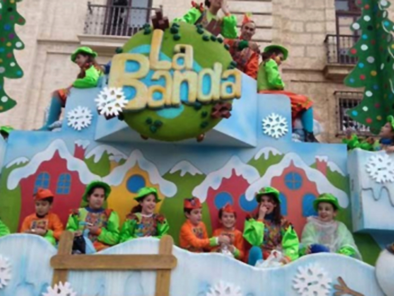 La Carroza de "La Banda", en las Cabalgatas de Jaén, Huelva, Granada y Sevilla