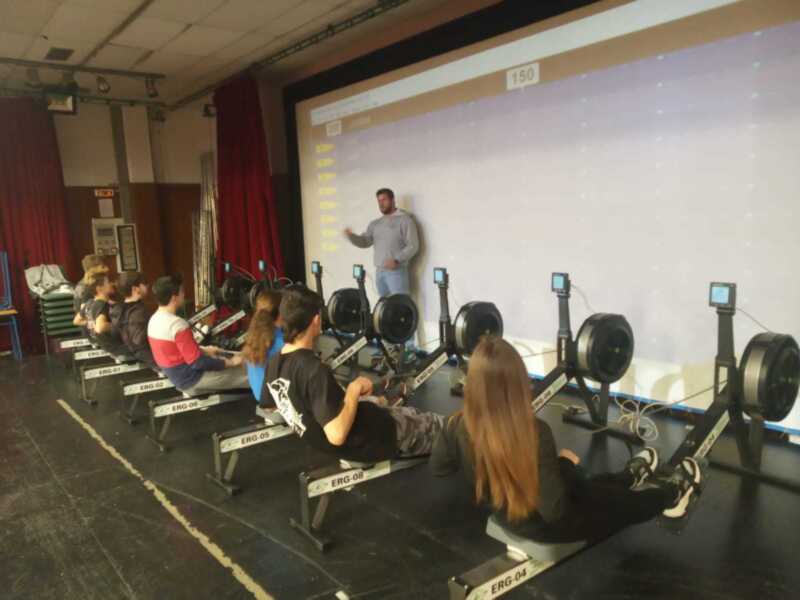 El programa 'El remo en clase', en el IES Politécnico de Sevilla