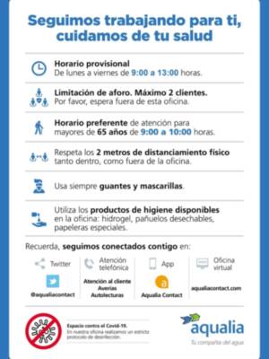 Aqualia atiende desde hoy de manera presencial en su oficina en Chipiona