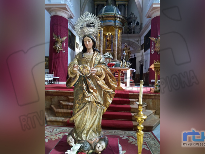 La Virgen de la O de la parroquia de Chipiona ya ha sido trasladada para su restauración con una subvención de la Junta