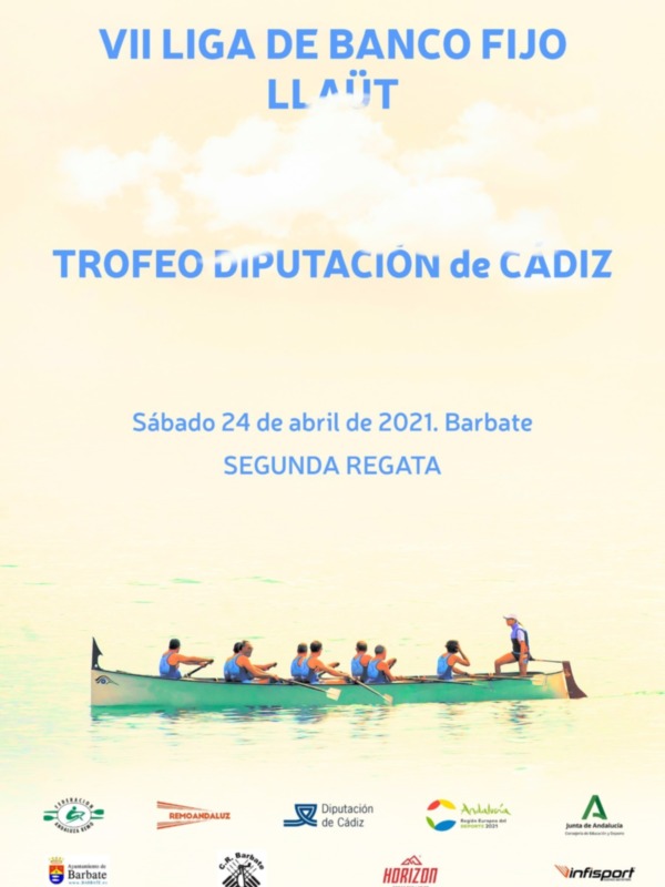 Barbate, sede de la segunda regata de la Liga Andaluza de banco fijo en llaut, con participación de Cádiz, Málaga y Sevilla