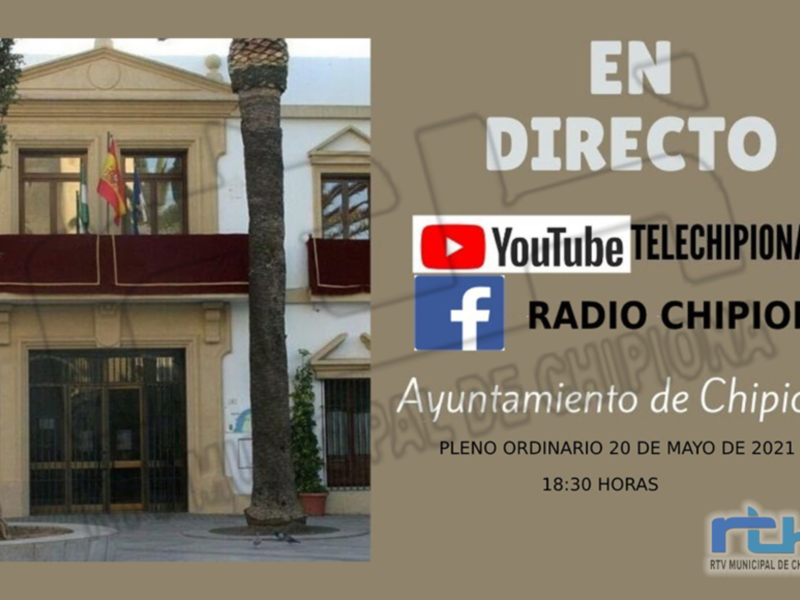 La Corporación chipionera celebra hoy jueves su sesión plenaria ordinaria del mes de mayo 