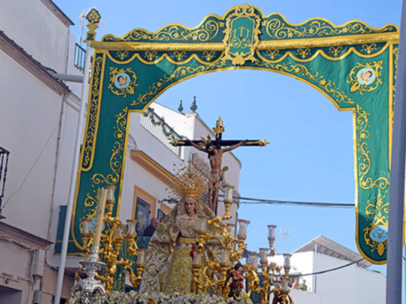 Recuerdo del traslado de los Titulares de la Vera-cruz por el 50º Aniversario de su Coronación