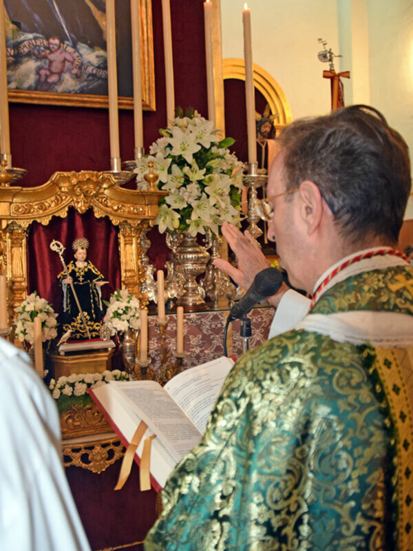   Bendecida una réplica de San Benito Abad en la Parroquia de San Francisco de Asís de Sevilla 