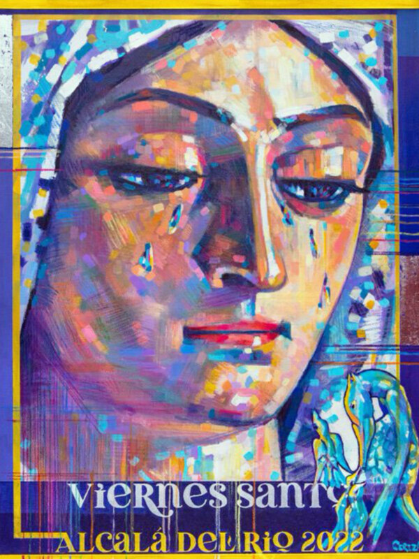 La Virgen de los Dolores ilustra el cartel de la Semana Santa 2022 de la Hermandad de la Soledad de Alcalá del Río