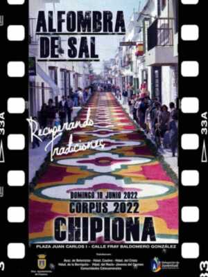 Alfombra de sal y la novedad de los costaleros en la procesión del Corpus Christi de Chipiona de este domingo