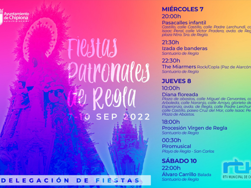 Un piromusical y la música de The Miarmers y Álvaro Carrillo centran la propuesta lúdica de las Fiestas de Regla 