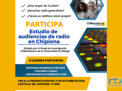 El lunes 17 tendrán lugar en Chipiona sesiones informativas para un proyecto de APP de estudios de audiencia en radio local