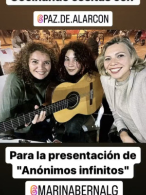 Paz de Alarcón y Graci Rodríguez actuarán el lunes 28 en la presentación de‘Anónimos Infinitos 3’ de Marina Bernal en Sevilla