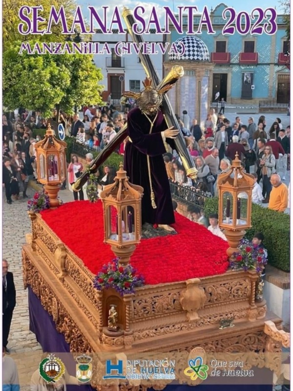 Cartel anunciador de la Semana Santa de Manzanilla 2023