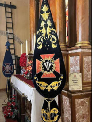 La Asociación de Fieles Cristo del Buen Fin de Alcalá del Río estrena Estandarte corporativo.