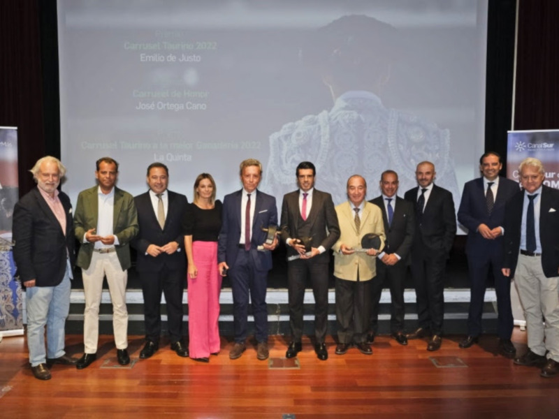 Ortega Cano, Emilio de Justo y la ganadería La Quinta, Premios Carrusel Taurino de Canal Sur