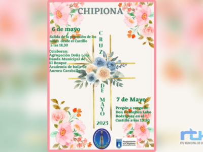 La procesión de los niños y el Pregón de las Cruces de Mayo de Chipiona tendrán lugar el sábado 6 y el domingo 7 de mayo  