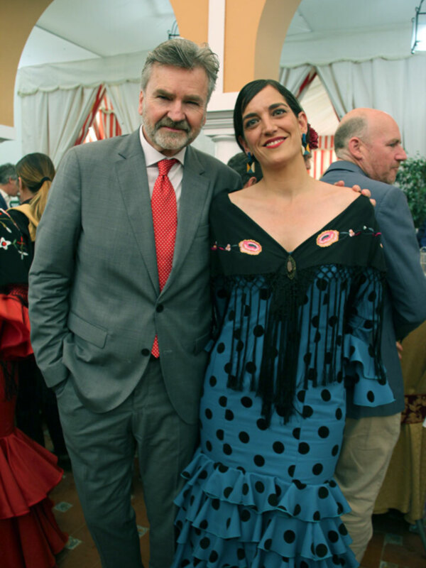 Recepción en la caseta Municipal de representante del mundo de la cultura y del deporte