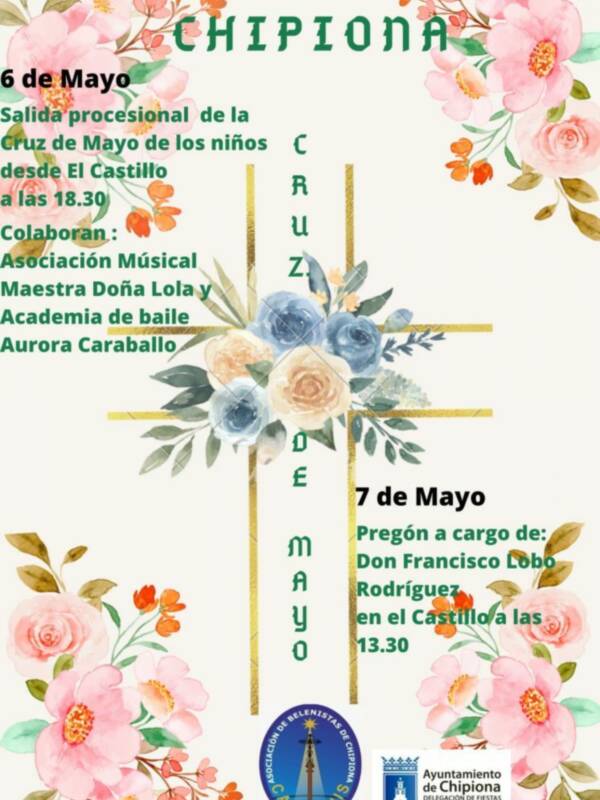 Los Belenistas de Chipiona celebran este fin de semana la festividad de las Cruces de Mayo con la procesión de los niños y el pregón