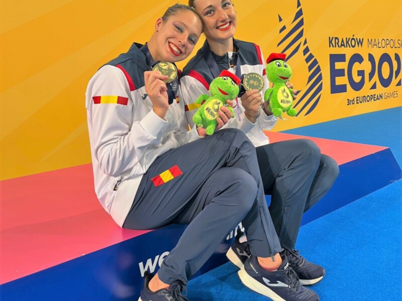 Oro por partida doble en los Juegos Europeos para las sirenas del C.N. Sincro Sevilla