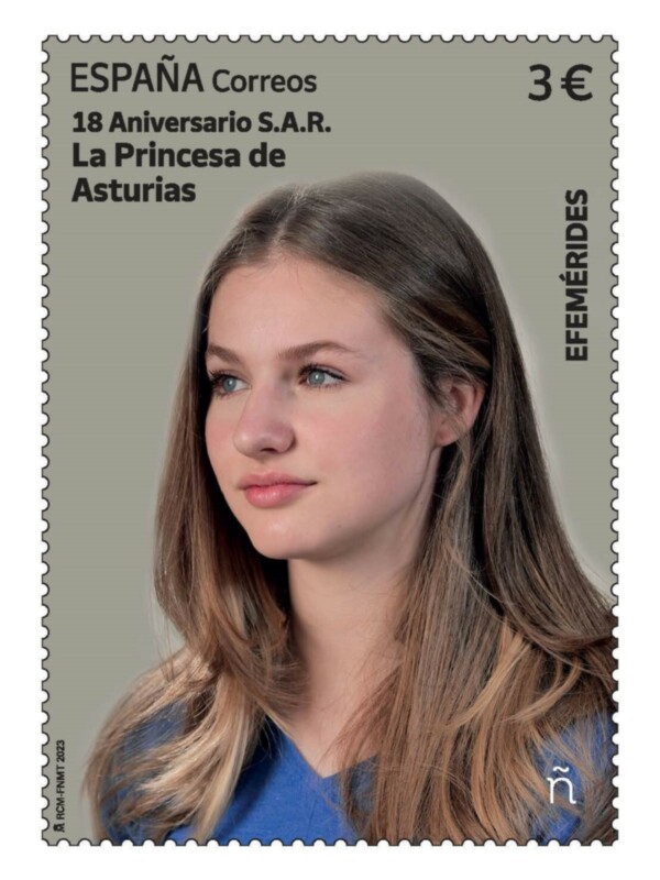 Correos emite un sello conmemorativo con motivo del 18 aniversario de S.A.R la Princesa de Asturias