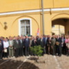En el patio de la  Delegación de Defensa de Sevilla se celebró el VI Encuentro de la Hermandad de Veteranos del Regimiento de Soria 9. 