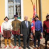 En el patio de la  Delegación de Defensa de Sevilla se celebró el VI Encuentro de la Hermandad de Veteranos del Regimiento de Soria 9