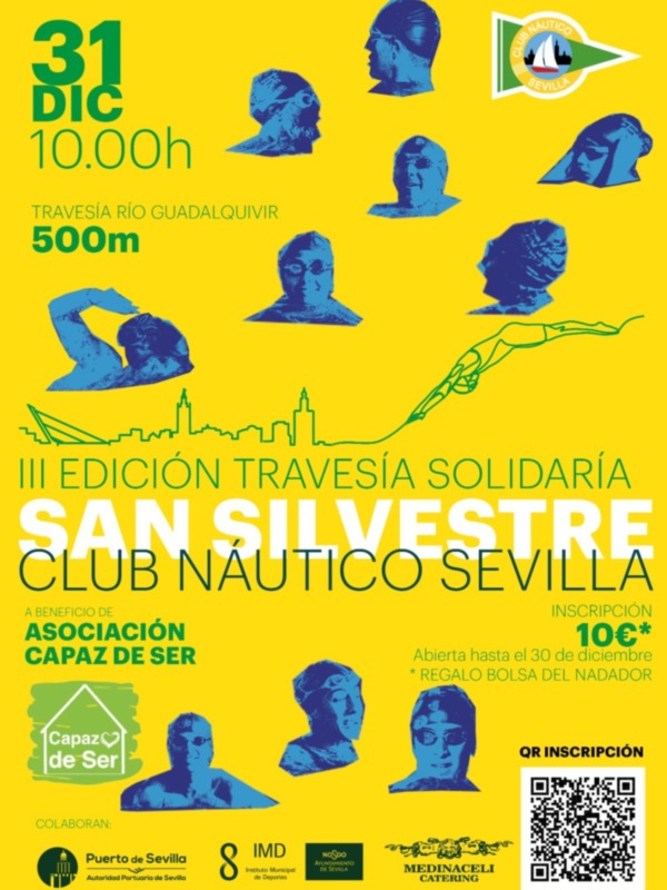 Travesía a nado solidaria San Silvestre Club Náutico Sevilla