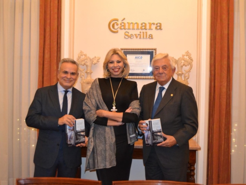 Marina Bernal lleno el salón de la Cámara de Comercio de Sevilla en la Presentación de su octavo libro .  Vídeo 