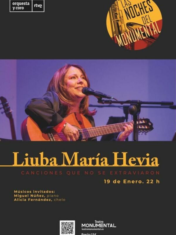 Liuba María Hevia  trae a su concierto del Teatro Monumental de Madrid "Canciones que no se extraviaron"