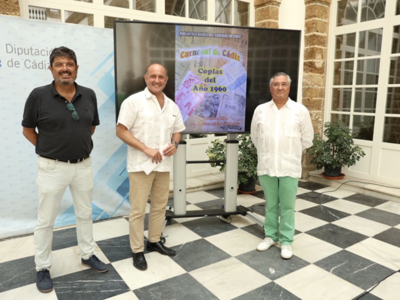 El Aula de Cultura del Carnaval de Cádiz recupera en un libro las coplas de 1960 con el respaldo de Diputación