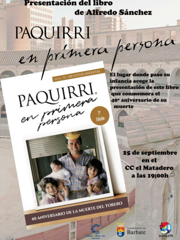 Paquirri en Primera Persona será presentado el 25 de septiembre en Barbate con motivo del 40 aniversario de la muerte del torero