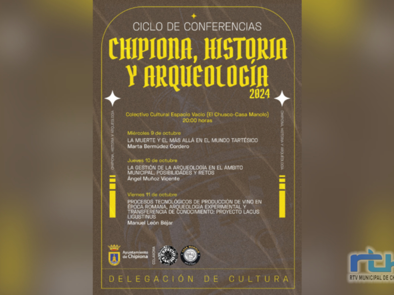 La Delegación de Cultura programa para este mes de octubre el ciclo de conferencias sobre ‘Chipiona, historia y Arqueología 2024’   