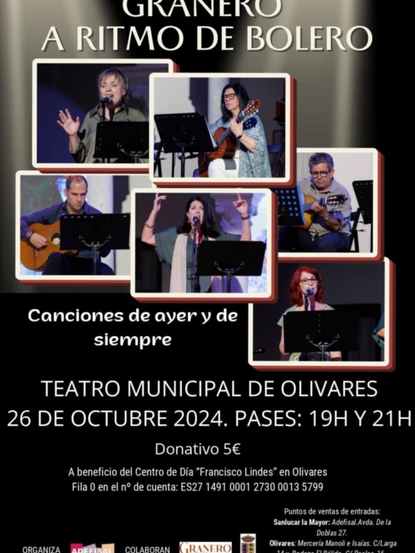El próximo 26 de octubre, ADEFISAL organiza un concierto benéfico en el Teatro Municipal de Olivares