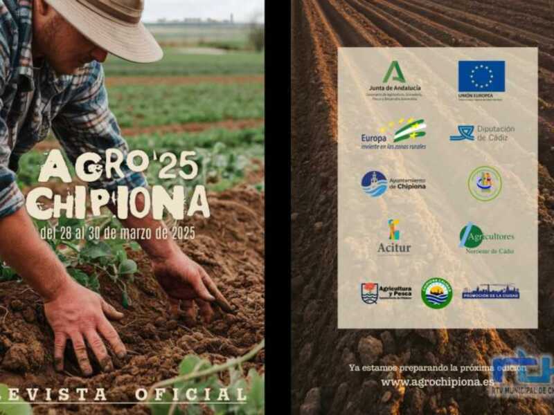 Publicada la revista informativa sobre AgroChipiona 2025, que se celebra del 28 al 30 de marzo 