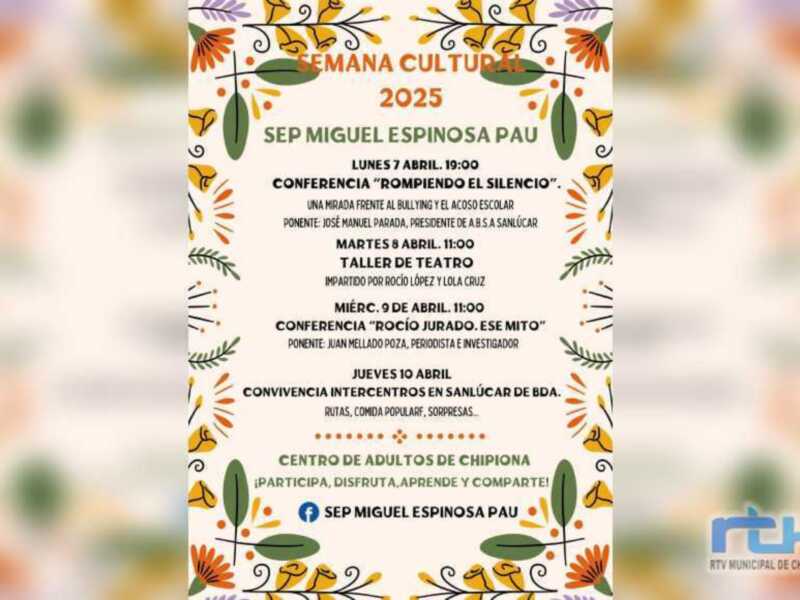 Esta tarde arranca la Semana Cultural del Centro de Educación de Adultos de Chipiona