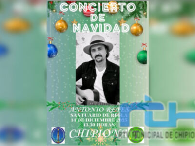El cantante chipionero Antonio Reyes ofrece el próximo domingo un concierto de Navidad en el Santuario de Nuestra Señora de Regla
