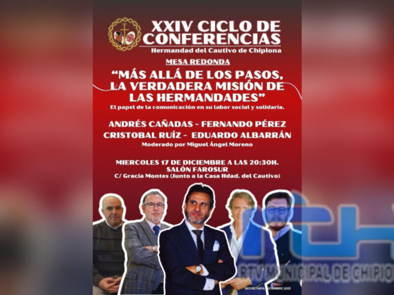 Jesús Cautivo organiza un coloquio para profundizar en el papel de la comunicación en la labor social y solidaria de las hermandades