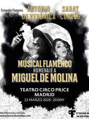La compañía flamenca de Antonio de Verónica y Saray Cortés llega el 22 de marzo al Teatro Circo Price con Entre dos orillas,