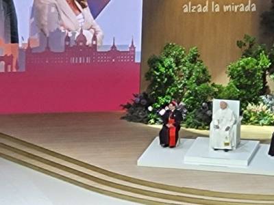 ASECIPMAD CON EL PAPA EN EL ACTO DE ENCUENTRO DE SOCIEDAD CIVIL
