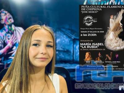 La joven bailaora chipionera María Isabel ‘La Rubia’ se estrena este sábado en su tierra con espectáculo en la Peña José Mercé