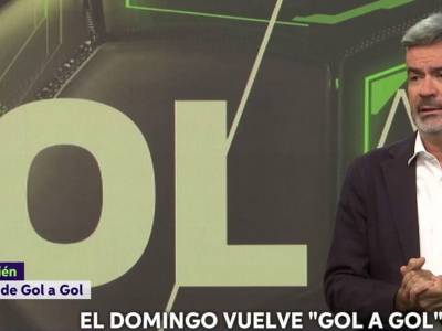El jugador Rubén Álvarez en "Gol a gol"